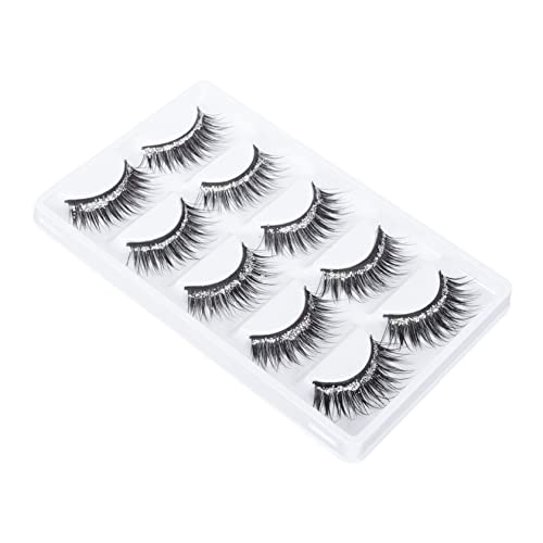 SKISUNO 5paires Faux Cils Bouclés Et Denses Cils Décoratifs Pour Maquillage Des Yeux Accessoire De Maquillage Pour Femmes