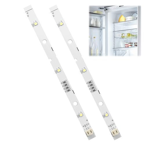 Toaluea 2pcs LED Fridge Light Refrigerator LED Strip Light for RONGSHENG/HISENSE E349766 MDDZ-162A 1629348 1529227 DC12V 2W Lights Replacement for Kenwood Fridge KIFF5017 KIFF5020 KIFF7017 KIFF7020
