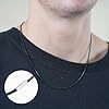 TAGMEIU 4PCS Leather Necklace Cord Set, 40cm, 50cm, 60cm, 70cm Adjustable Leather Cord Necklaces for Men & Women, Black Rope Necklace for DIY Jewellery Making #5