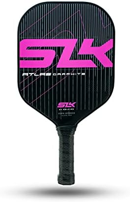 SLK Atlas Pickleball Paddle | Graphite Pickleball Paddle features G5 Control Graphite Face & Polymer Rev-Core+ | Designed in the USA | Perfect starter for any upcoming pickleball player (Atlas Purple)
