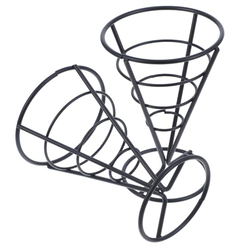 Cabilock 2Pcs French Fries Cone Basket Stylish Snack Holder for Events Fry Display Racks for Restaurants and Parties Accommodates Food Cones