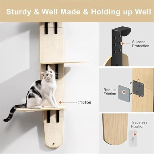 Étagère de saut pour chat suspendue pour éviter l'encombrement - 5