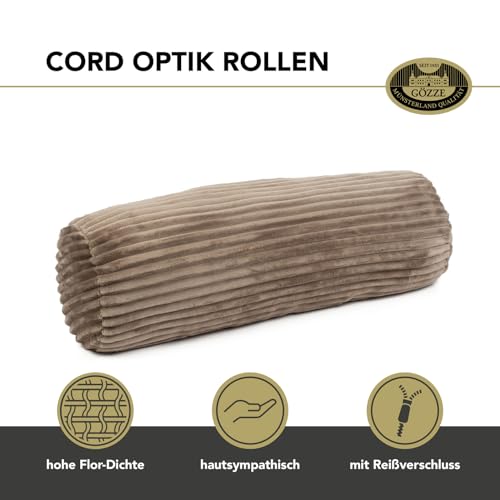 Gözze - Kuschelkissen Rolle in Taupe