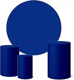Trio Capas Cilindro + Painel Redondo 1,50m Cores Lisas (Azul K1CLO004)