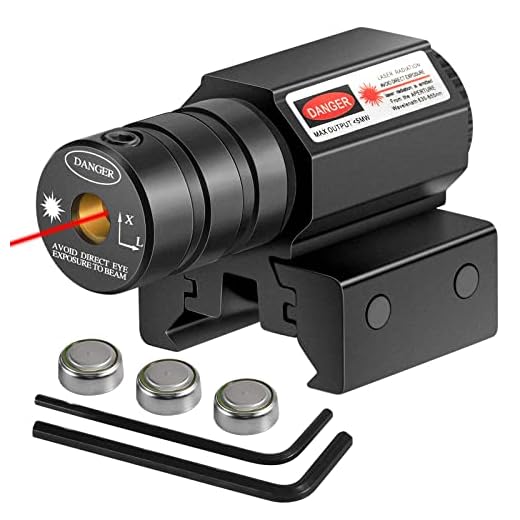 KingFurt Tactical Red Laser Beam Dot Sight Scope for Hunting Gun Rifle Pistol Handgun 20mm Mount with Button…