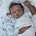 Anano Black Reborn Baby Dolls Silicone Full Body 18 in Realistic Baby Doll, Full Silicone Babys Doll, African American Babys Biracial Girl, Black Reborn Dolls with Accessories