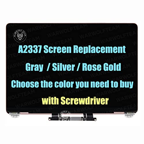 Image of Screen Replacement for MacBook Air M1 2020 A2337 EMC 3598 LCD Display Retina Full Assembly 13.3 inch 2560x1600 (Rose Gold)