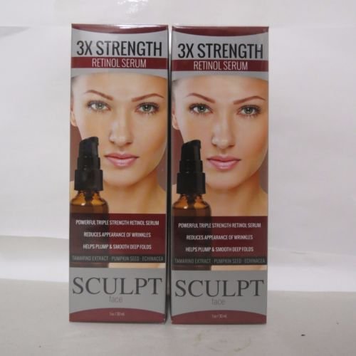 2X Sculpt Face 3x Strength Retinol Serum 30ML/1.0oz NEW & SEALED IN BOX