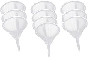 Pill Funnel: Mini Clear 10 Pcs Narrow Polyethylene Funnel