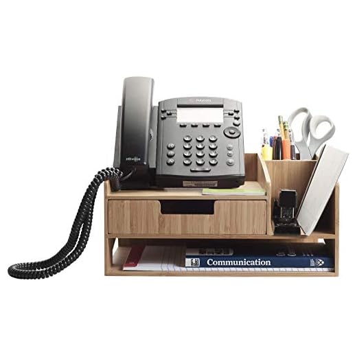 MobileVision Bamboo Desk Organizer