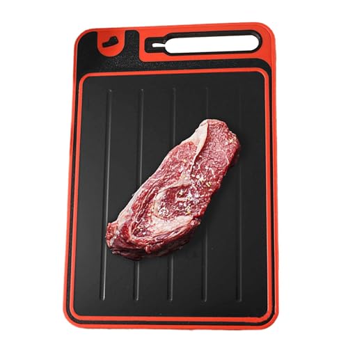 Tabla de cortar de descongelación | Bandeja de descongelación doméstica para carne | Tabla de cortar multifuncional con afilador integrado | Práctica herramienta de cocina para descongelar rápidamente