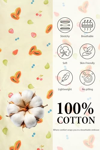 Image of LUBOT 100% Cotton Pajamas for Women 2 Piece PJ Set Button-Down Soft Knit Short Sleeve Summer Sleepwear Loungewear XS-XXL