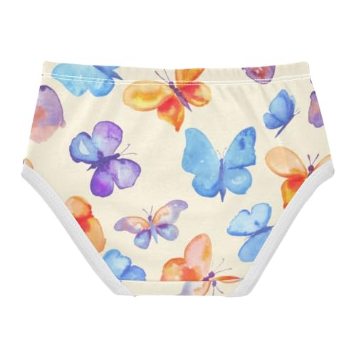Girls Underwear Toddlers 2t Cotton Panties for Girl Designer Briefs Underpants Butterfly Colorful Orange Beige2