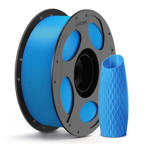 Image of ANYCUBIC PLA 3D Printer Filament, 3D Printing PLA Filament 1.75mm Dimensional Accuracy + /- 0.02mm, 1KG Reusable Spool (2.2 lbs), Cyan