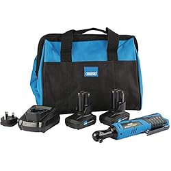 Draper 99720 Storm Force® 10.8V Reversible Ratchet Kit (+2 x 4Ah Batteries, Charger and Bag)