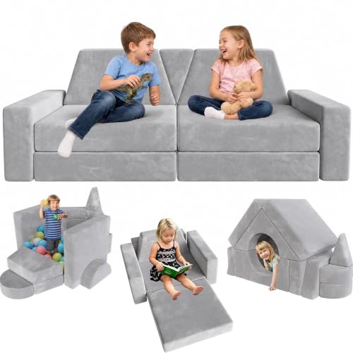 YEFU 15pcs Modular Kids Play Couch Set