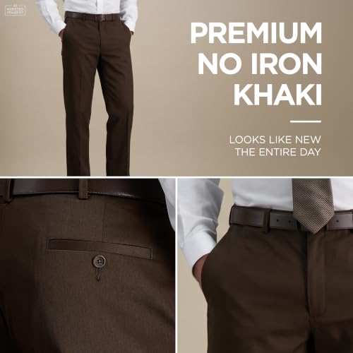 Image of Haggar Men's Classic Fit Premium No Iron Khaki Pant