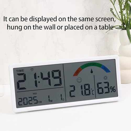 Capteurs de température et humidité horloge murale réveil à piles