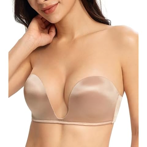 Lemorosy Women's Deep U Push Up Bra Cover