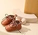 Greceen Infant Baby Boys Girls Leather Loafers Comfortable First Walker Shoes, Soft Oxford Dress Shoes for Wedding, Outdoor & Crib 225 Brown 12