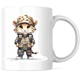 Bliss Monkey Co. Ocelot Cat Coffee Mug