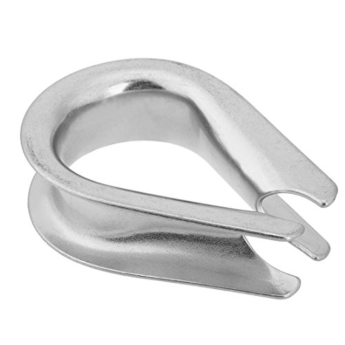 Uxcell 304 Stainless Steel Chain Thimble Rigging For 3/8-Inch (10Mm) Diameter Wire Rope 20Pcs #TOP2