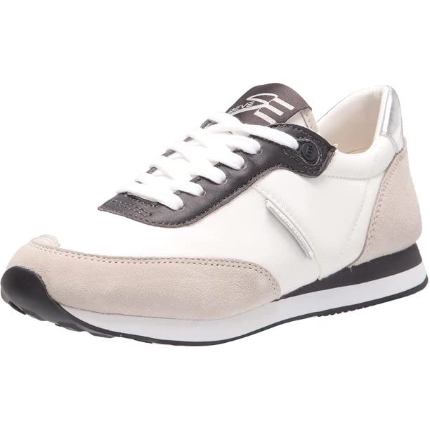 Image of Sam Edelman Tori White Lace Up Almond-Toe Fashion Low Top Flat Trainer Sneakers (White, 9.5)