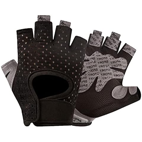 SWECENT Gym Gloves, Breathable Training Gloves with Microfiber Fabric, No-Slip Silicone Padded Palm Protection and Extra Grip, Fitness Gloves for Men&Women,Weightlifting/Cross Fit/Fitness/Hanging - L Cover