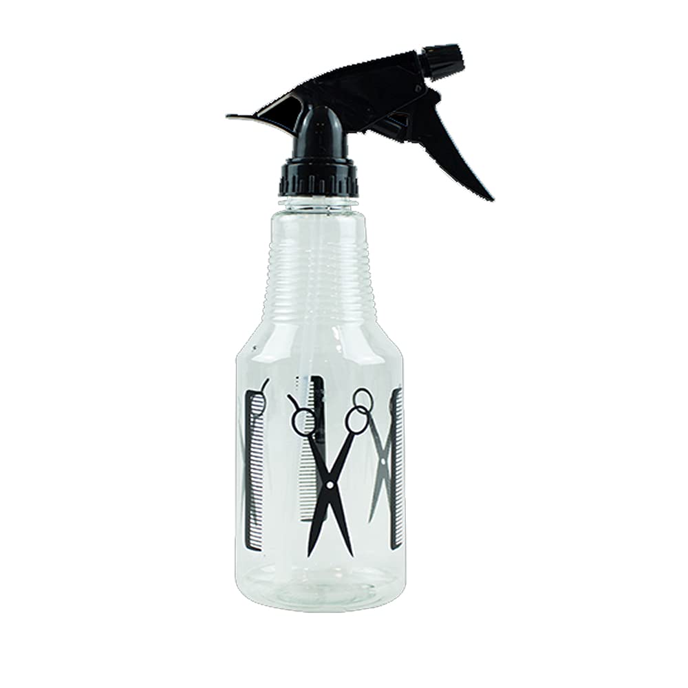 Zale Yardley Clear Spray Bottles, Misting Plastic Spray Bottle, 500Ml, Hairdressing Water Bottle, Refillable Hair Salon Bottle, Adjustable Nozzle