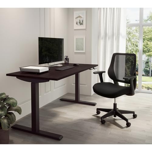 Realspace® Sensi Mesh/Fabric Low-Back Task Office Chair, Black, BIFMA Compliant