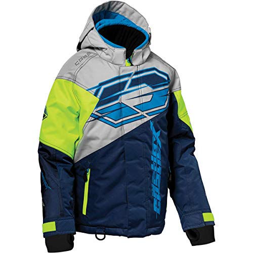 Castle X Youth Code G3 Snowmobile Jacket (Navy/Process Blue/Hi-Vis - Small)