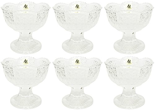 Vasos de vidrio cristal Aderia, set de 6, 9 cm