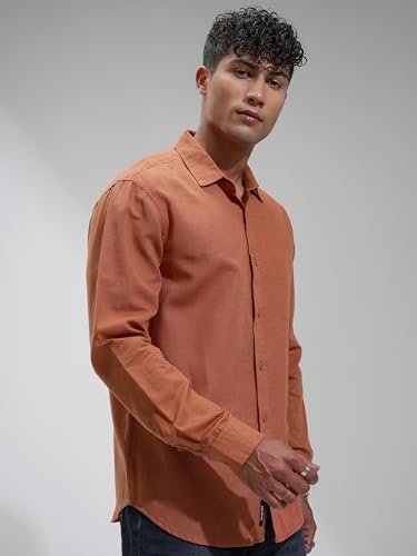 Image of Highlander Men's Relaxed Fit Casual Shirt | Cotton Linen | Relaxed fit | Full Sleeves