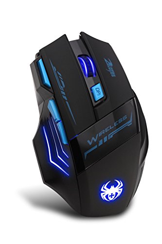 DLAND ZELOTES Professional LED Optical 2400 DPI 7 Button USB 2.4G Wireless Gaming Mouse for Pro Game Notebook, PC, Laptop, Computer - Thumbnail 6