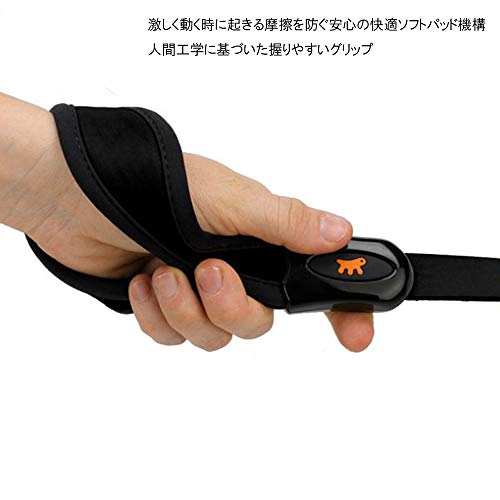 Ferplast Genuine Leather Dog Lead leather Leash with padded handle for dogs GIOTTO Length 120 cm Black, Large - Image 3