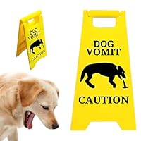 Hundekotzesignal, Lustiges Hundekotzesignal, Warnschild für nassen Boden, Miniatur-Knebel, Haustierkotzesignal-Warnschild, gedruckt in Kunststoff, Warnschild vor Glätte, gelb (A)