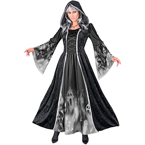 W WIDMANN MILANO Party Fashion - Kostüm schreiende Seelen, Kleid mit Kapuze, Geist, Dämon, Verkleidung Halloween