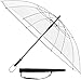Produktbild Sternenfunke Regenschirm groß XXL Ø130 cm transparent, Komfort Druckknopf, mit Tragehülle, Automatik, Perfekt als durchsichtiger Partnerschirm oder Hochzeitsschirm - Rand weiß