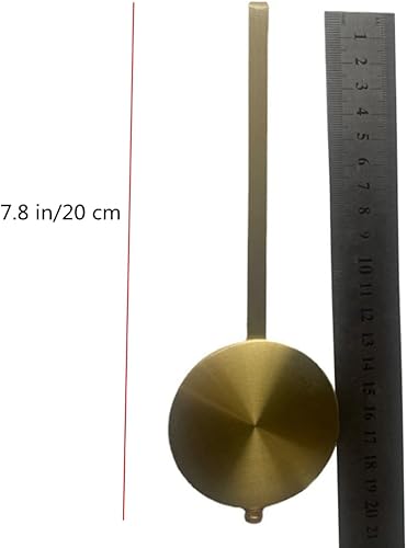 Miniatura 2 de 1 x Mecanismo de movimiento de péndulo de reloj dorado Pieza de reparación de repuesto tradicional (oro, 7.9 in)