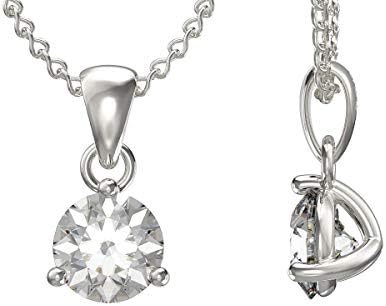 Aeon Jewellery Birthstone Necklace | 925 Sterling Silver & Cubic Zirconia | Polishing Cloth Included | Jewellery Gifts for Birthdays & Special Occasions for Women