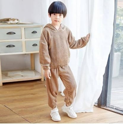 Image of SHAPERX Cotton And Fleece Blend Full sleeve Hoodie T-shirt Jogger Trackpant Clothing Set for Boys And Girls Pack of 1