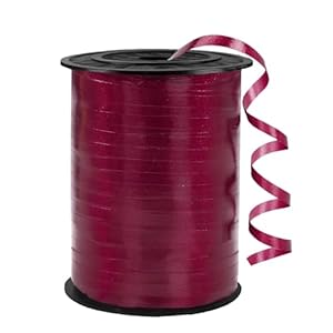 Cinta rizadora color burdeos de alta calidad, 1/5 pulgadas de ancho x 500 yardas, para envolver regalos, cuerda de globos, para decoración de fiestas, cumpleaños, bodas, manualidades, flores de