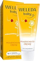 WELEDA Bio Baby Calendula Wundschutzcreme 75ml - Naturkosmetik Wundsalbe / Babycreme für den Schutz empfindlicher Baby Haut im Windelbereich. Hilft bei Rötungen, gereizter Haut und Wundsein