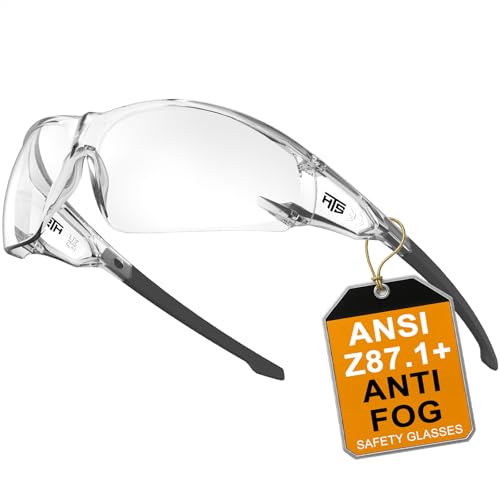HTS HUNTERSKY S239 Lunettes de sécurité transparentes, petites, pour femmes et jeunes, protégeant les yeux du vent et de la poussière. Idéales pour le vélo, le cyclisme et la course.