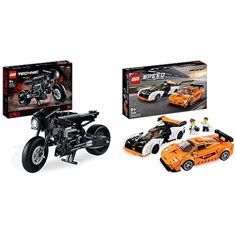 LEGO 42155 Technic The Batman: BATMOTO & 76918 Speed Champions McLaren Solus GT y McLaren F1 LM Cover