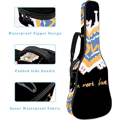 Housse de protection épaisse en éponge imperméable pour guitare acoustique, électrique, basse, guitare classique… - Les Beatles, Paul McCartney, John Lennon, RIngo Starr, George Harrison Housse de protection épaisse en éponge imperméable pour guitare acoustique, électrique, basse, guitare classique… – Image 5