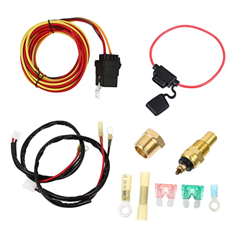 Kit de cableado para ventilador de refrigeración de radiador con termostato para coche eficiente