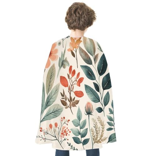 Cape imprimée fleurs aquarelle unisexe adulte taille unique pour cosplay et fêtes