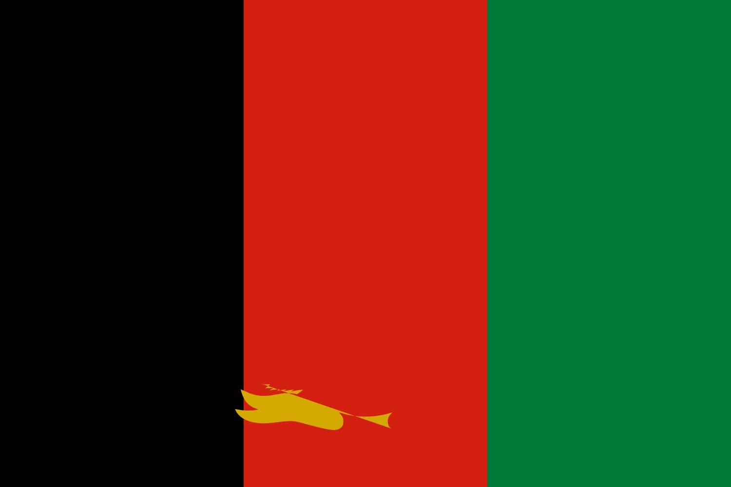 Drapeau Afghanistan Gold Vers de qualité supérieure avec coutures renforcées