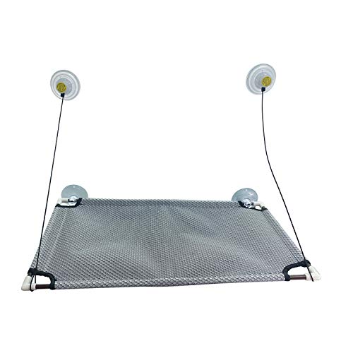 HFS(R Cat Hammock, Cat Window Perch for Indoor Large Cats, Cat Resting Seat Hammock Shelves, Sturdy Heavy-Duty Knob Suction Cups Holds Up to Weighted up to 50 lbs, Space-Saving & Easy to Assemble - Image 3
